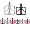 PD-M86C  1 Pair PROMEND Bicycle Road Bike Mountain Bike 3 Palin Carbon Fiber Bearing Pedal(Red)