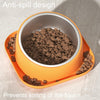 Heated Pet Bowl, Orange, Cat & Dog, Anti-Spill, Slanted