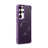 For Samsung Galaxy S24 Ultra 5G Carbon Fiber Texture 360 MagSafe Holder Phone Case(Purple)
