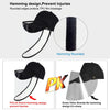 Anti-Saliva Splash Anti-Spitting Anti-Fog Anti-Oil Protective Baseball Cap Mask Removable Face Shield(Black)