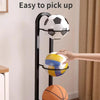 Basketball Storage Rack Volleyball Stand Holder, Spec: 4 Layers Black