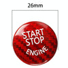 Car Carbon Fiber Engine Start Button Decoration Cover Trim for BMW E Chassis(Red)