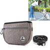 MOVEPEAK Dog Treat Bag, Grey, Waist/Shoulder, Lead Attachment