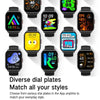 Blood Oxygen / Sleep / Heart Rate Health Monitoring Smart Watch Square Sports Watch(Black)