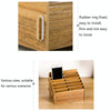 D-86 Office Conference Classroom Mobile Phone Storage Box, Style: 12 Grids (Black Oak)