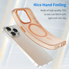 For iPhone 14 Pro Max MagSafe Frosted Translucent TPU + PC Full Coverage Phone Case(Orange)