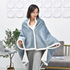 100x150cm Flannel Thickened Embossed Shawl Blanket Office Air Conditioning Blanket(Misty Blue)