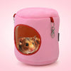 Hanging Hamster Hammock, Flannel Pet Bed, Pink, M (10x12x12cm)