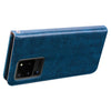 For Galaxy S20 Ultra Business Style Oil Wax Texture Horizontal Flip Leather Case, with Holder & Card Slots & Wallet(Blue)