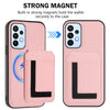 For Samsung Galaxy A13 4G CX01 Detachable Magsafe Magnetic Card Bag Phone Case(Pink)