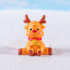 Micro Landscape Christmas Decorations Accessories Desktop Small Ornaments, Style: No.7 Bell Sitting Deer