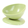 Tilted Cat & Dog Bowl, Green, 15° Slanted Raised Pet Food Bowl, Anti-Spill