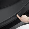 For Tesla Model Y Rear Door Built-In Sill Strip Rear Seats Anti-Kick Leather Protective Pad(Carbon Fiber)