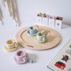 NUNUKIDS Wooden Cake Toy Afternoon Tea Children Pretend Play Toys Tea Set