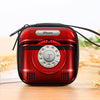 Children Holiday Gift Practical Coin Purse Retro Electrical Toy Bag 7cm x 7cm x 3cm(Telephone)