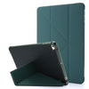 For iPad Mini 4 Airbag Deformation Horizontal Flip Leather Case with Holder(Dark Green)