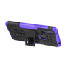 For Alcatel 3L (2020) Tire Texture Shockproof TPU + PC Protective Case with Holder(Purple)