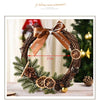 Christmas Decoration Wreath Garland Rattan Door Hanging, Specification: Double Bell Gift Pack