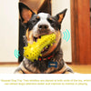 Durable Sounding Dumbbell Dog Toy (Yellow) - Teeth Cleaning Chew for Medium/Large Dogs
