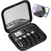HE-C098 Multi-Functional USB Adapter Charging Cable Kit With Makeup Mirror & Phone Holder(White)