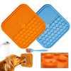 Silicone Licking Pad (Blue, Large) - Slow Feeder Dog & Cat Bowl