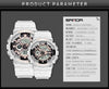 SANDA 298 Watch Men And Women Transparent Watch Waterproof Multi Functional luminous Movement Double Display Couple Electronic Watch(Gold Woman)