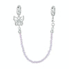 S925 Sterling Silver Platinum Plated Butterfly Safety Chain Bracelet Accessories(SCC2883)