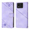 For Asus Zenfone 11 Ultra Skin Feel Embossed Leather Phone Case(Light Purple)