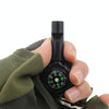 2 In 1 Whistle Compass Outdoor Survival Whistle Plastic Compass With Mountaineering Buckle