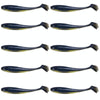 7.5cm 10pcs /Pack HENGJIA T-Tail Soft Dummy Bait Freshwater Fishing Lures(Color 1)