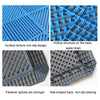 30x30cm Bathroom Floor Mats Non-slip Hydrophobic PVC Hollow Dirt-resistant Foot Mats(Light Blue)