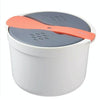 Kitchenware Microwave Oven Utensils Rrice Cooker Heating Steamer Pot Steamed Rice Box(Bright Orange)