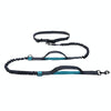 Reflective Double Bungee Dog Lead (Water Green) - Running & Walking