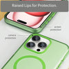 For iPhone 15 Pro Max MagSafe Frosted Translucent TPU + PC Full Coverage Phone Case(Green)