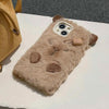 For iPhone 13 3D Capybara Plush Full Coverage Phone Case(Brown)