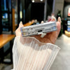 For Samsung Galaxy Z Flip4 5G Transparent Edge PC Folding Phone Case(Feather Yarn)