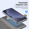For Samsung Galaxy S25+ 5G DUX DUCIS Lawa Series 2 in 1 Wallet Zipper Detachable MagSafe Phone Case with Lanyard(Grey)