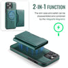 For iPhone 12 Pro Max DG.MING MAGKING-K2 Series MagSafe RFID Card Bag Detachable Phone Case(Green)