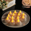 12 PCS  Waterproof Candles SPA Shower Water Decorative Candle Lights LED Floating Candles(Yellow Light)