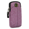 Universal 6.2 inch or Under Phone Zipper Double Bag Multi-functional Sport Arm Case with Earphone Hole(Purple)