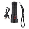 W5204 8 LEDs 3100LM High Brightness Rechargeable Flashlight(Black)