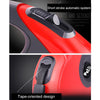 Retractable Dog Lead 3m Red - Non-Slip Handle & Durable ABS