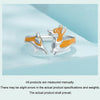 S925 Sterling Silver Platinum-plated Cute Naughty Corgi Pet Adjustable Open Ring(SCR1014-E)