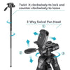 JMARY KP2264 Portable Detachable Tripod Mobile Phone SLR Camera Aluminium Alloy Stand(Red)