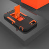 For iPhone SE 2022 / SE 2020 / 8 / 7 Magnetic Holder Phone Case(Black + Orange)