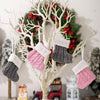 Mini Knitted Christmas Gift Socks Holiday Decorations(Green)