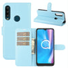 For Alcatel 1SE  2020 Litchi Texture Horizontal Flip Protective Case with Holder & Card Slots & Wallet(Blue)
