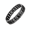 Double Row Magnet Magnetic Therapy Bracelet For Men, Colour: Black Full Magnet