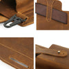 6543 Men Retro Sports Mobile Phone Belt Bag Waist Bag(Coffee)