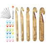 5 PCS/Set+20 Pins+3 PCS Big Eye Needle Transparent Bold Crystal Crochet Knitting Tool Set